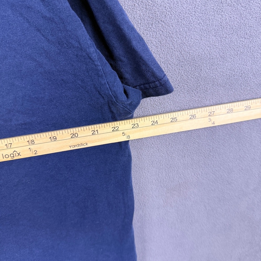 VTG Nike T Shirt Mens Large Blue Big Swoosh Short Sleeve Sportswear Y2K Grunge - Picture 7 of 9